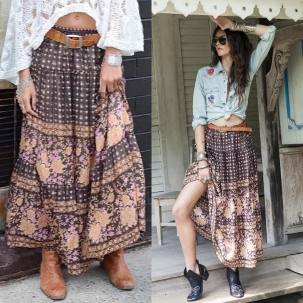 Spell Raven Sz S maxi Skirt desert rose rare! Skirt